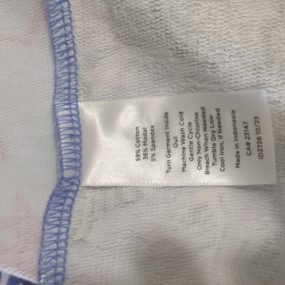 Like New Talbots Patch Pocket Lavender/Blue Floral T-shirt Dress Large Petite - Picture 7 of 7